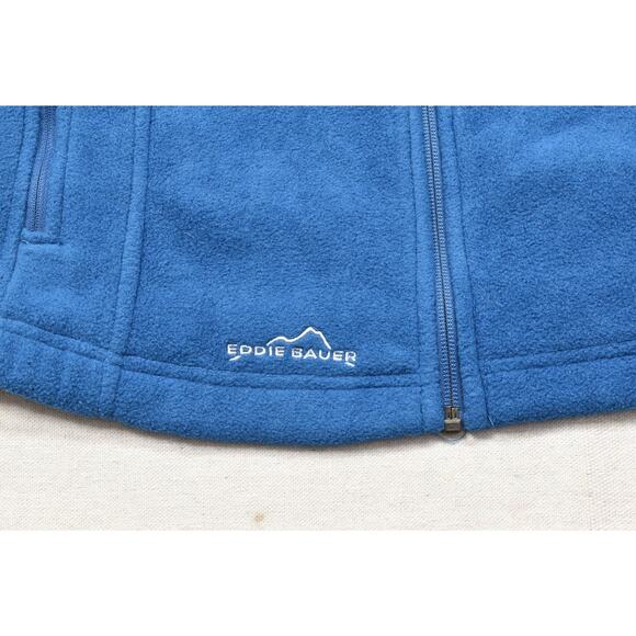 Eddie Bauer Blue Fleece Jacket Regular Size L EB201 Full Zip Womens - Picture 6 of 8